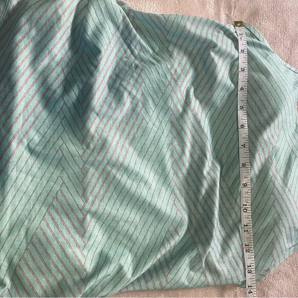 Prana Green and light purple Striped Top